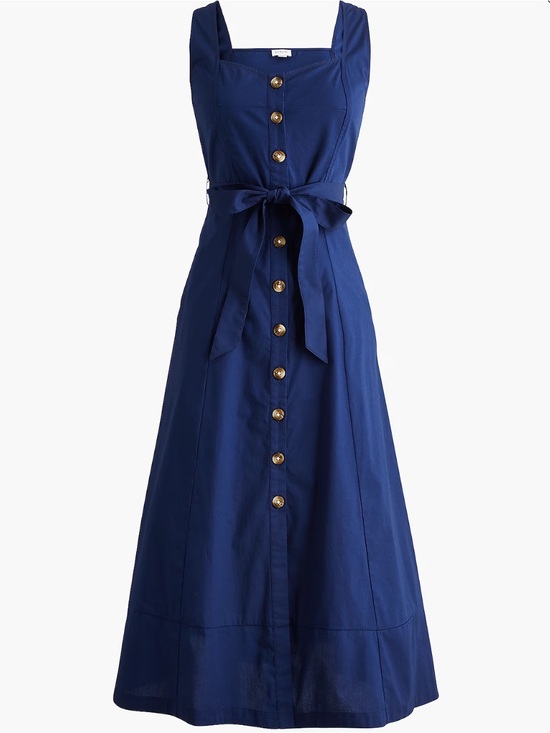 J. Crew Dresses & Skirts - J. Crew Button-front belted midi dress